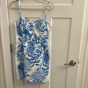 Lilly Pulitzer Blue and White Floral Dress